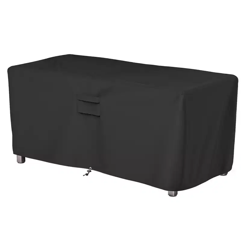 SHINESTAR Rectangle Fire Pit Cover, Fits for 54-56 Inch Gas Fire Table, Waterproof and Windproof, 56 x 26 x 24 Inches, Black