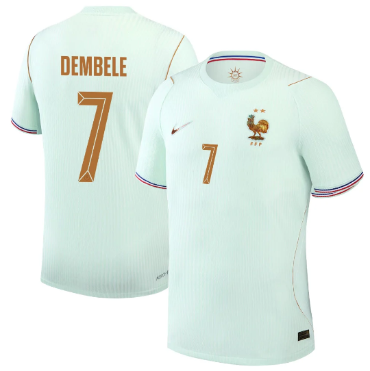 Ousmane Dembélé 7 France 2026 Away Jersey – Green