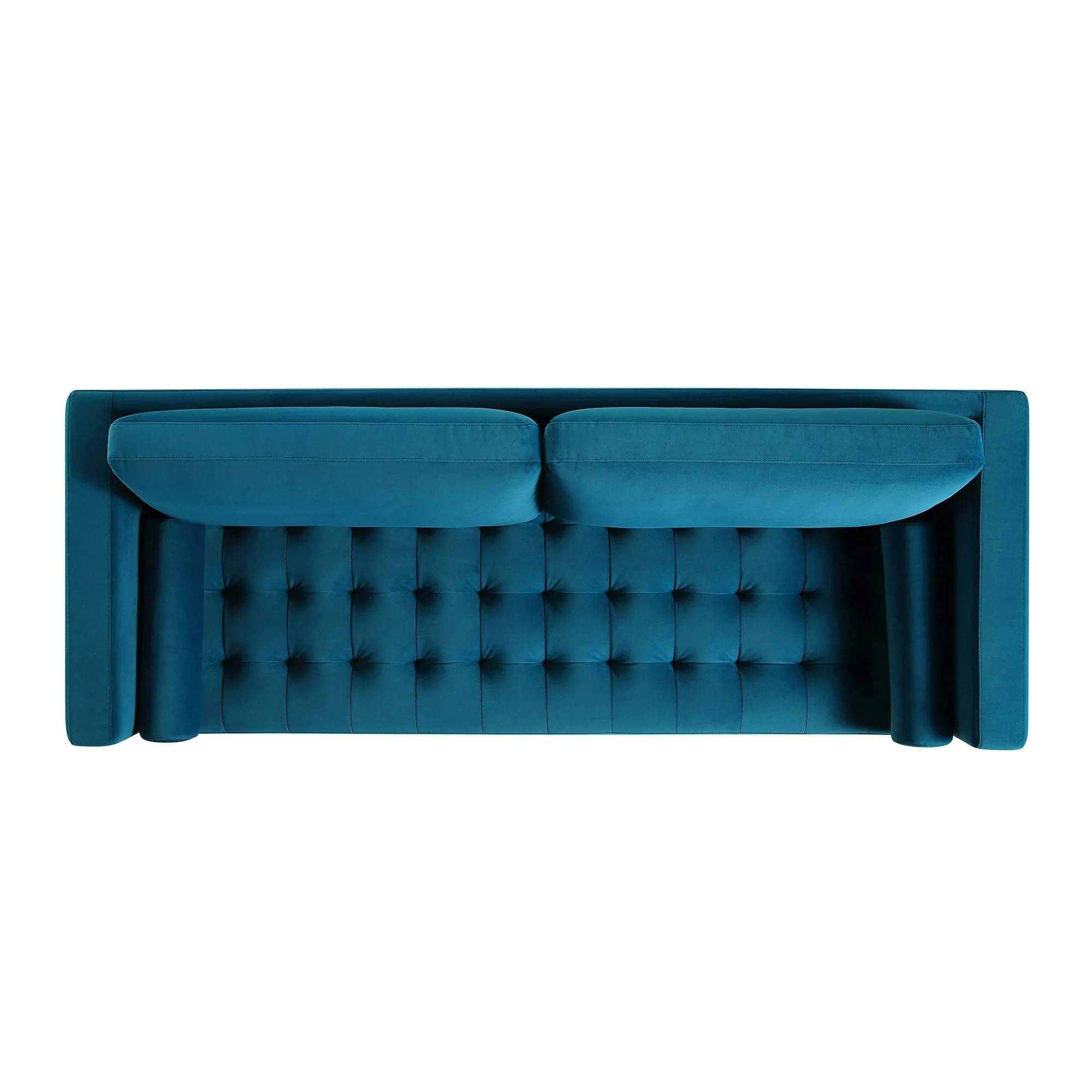 Large 3-Seater Sofa, Teal Velvet