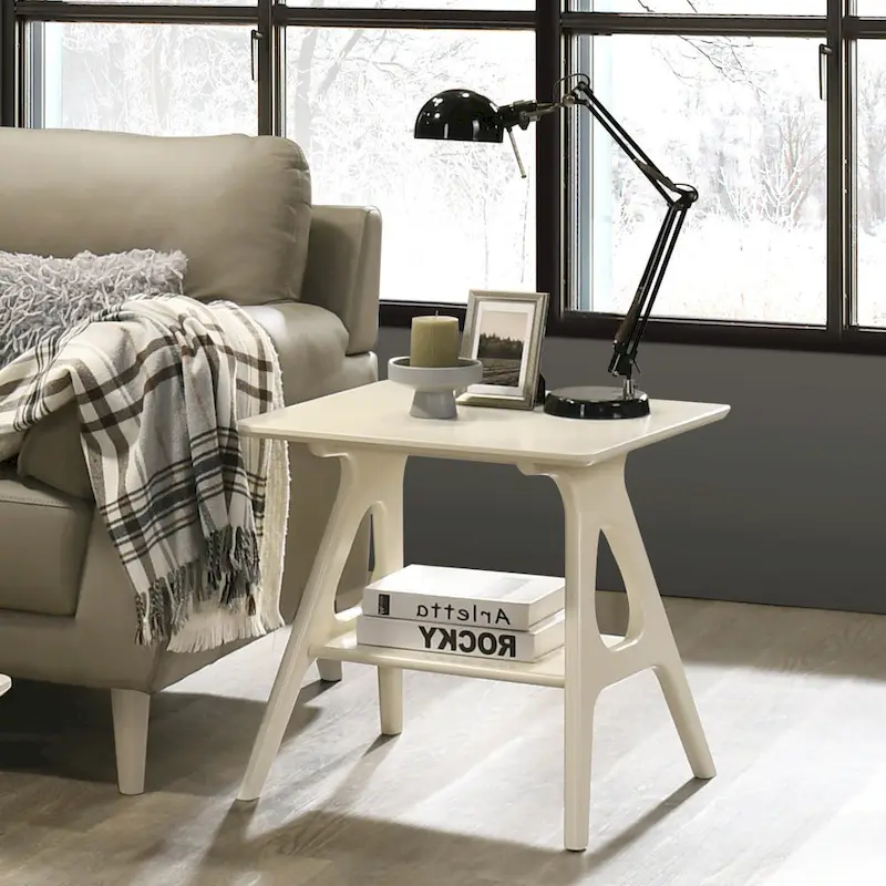 Mid-Century Modern Wood 3-Piece Coffee Table Set