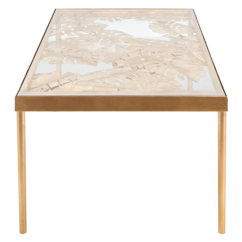 Rianda Palm Leaf Coffee Table - 24 x 47.5 x 18 - 24Wx48Dx18H