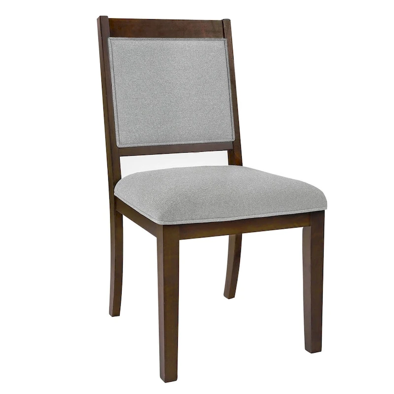HomePop Open Back Upholstered Wood Frame Dining Chair - Set of 2