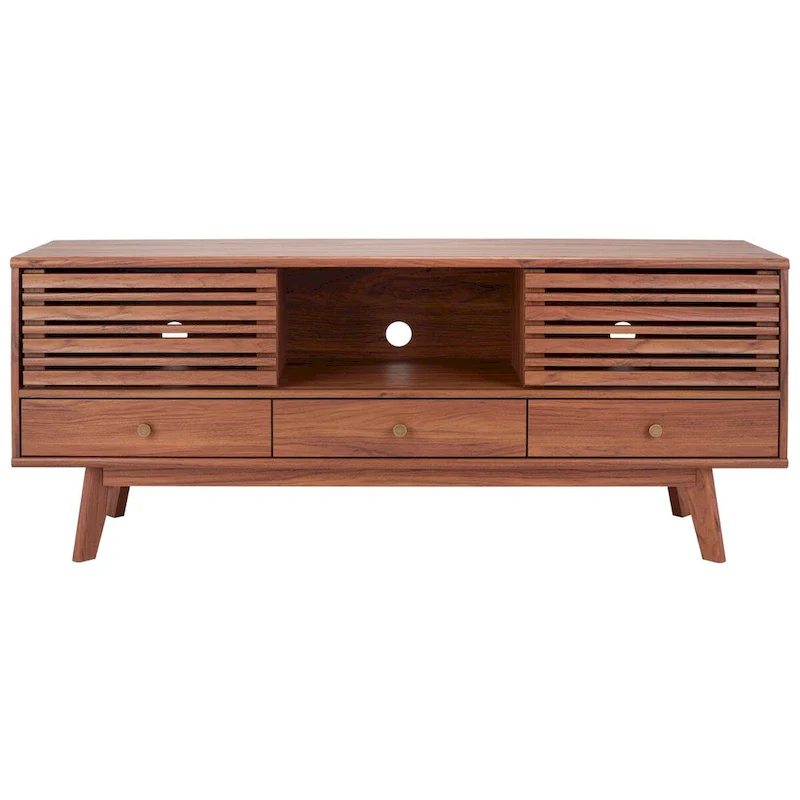 SAFAVIEH Ciera 3-Drawer Entertainment TV Media Stand (65 Flatscreen TV) - 58.7 In. x 15.2 In. x 23.9 In. - 59Wx15Dx24H