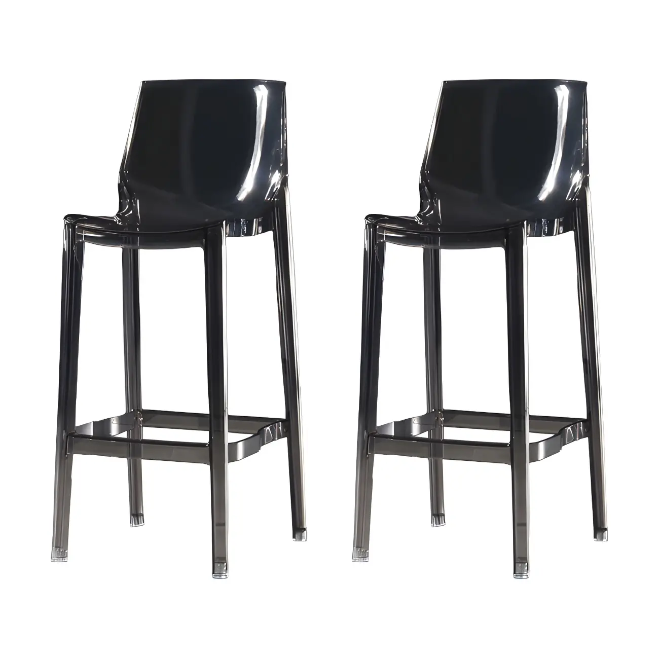 Modern Acrylic Transparent Chic Rectangle Durable Bar Stool
