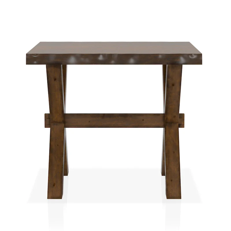 Mav Transitional Walnut 24-inch Solid Wood Side Table by Furniture of America