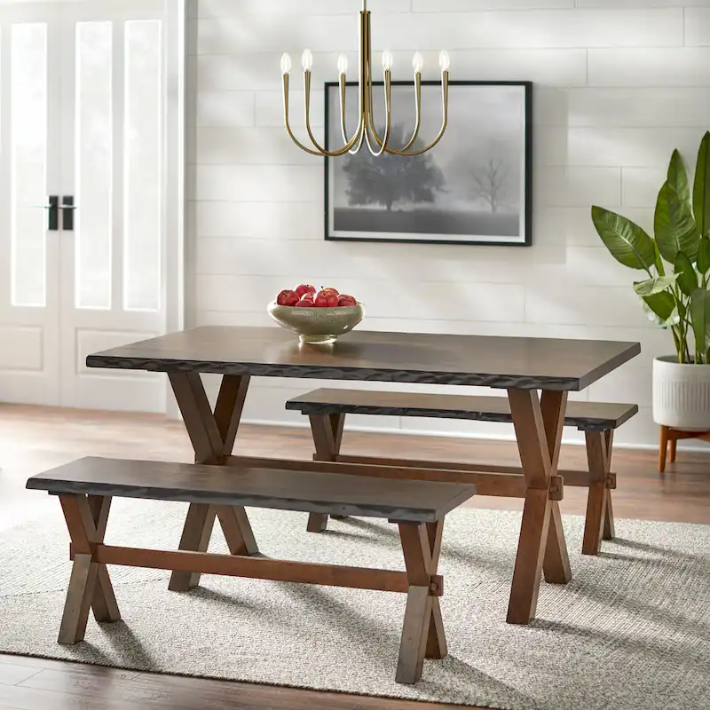 Live Edge Solid Wood Walnut Dining Table