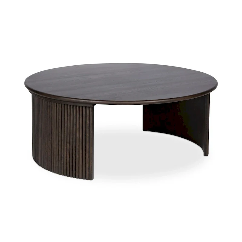 NADAAL STUDIOS Pence, Small Oval Coffee Table, Dark Brown
