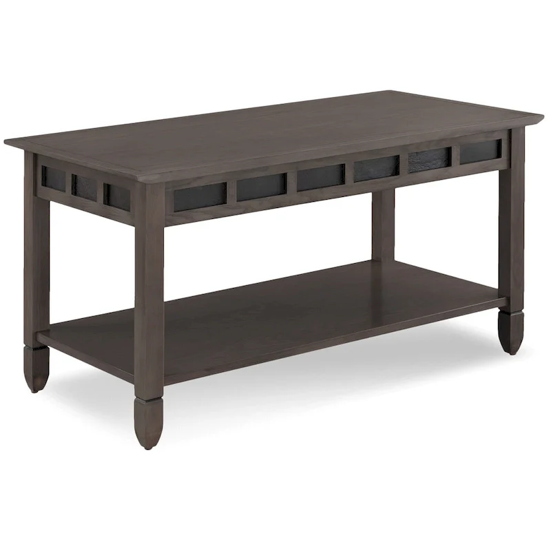 Leick Home Rustic Slate One Shelf Coffee Table
