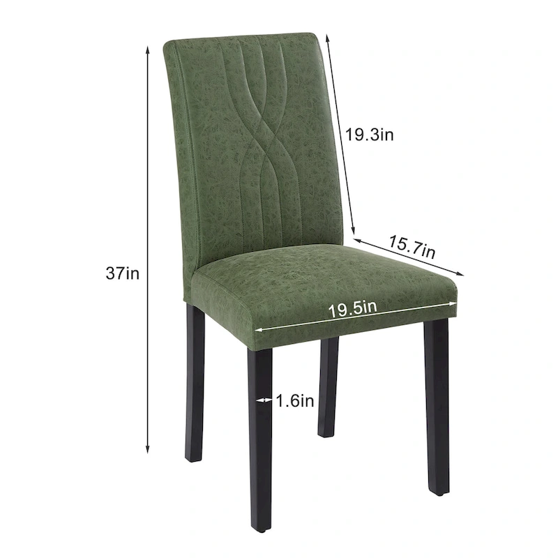 VECELO Upholstered Dining Chairs Set of 6 Modern Fabric and High Back & Solid Wood Legs, Parson Dining Chairs (Set of 6)