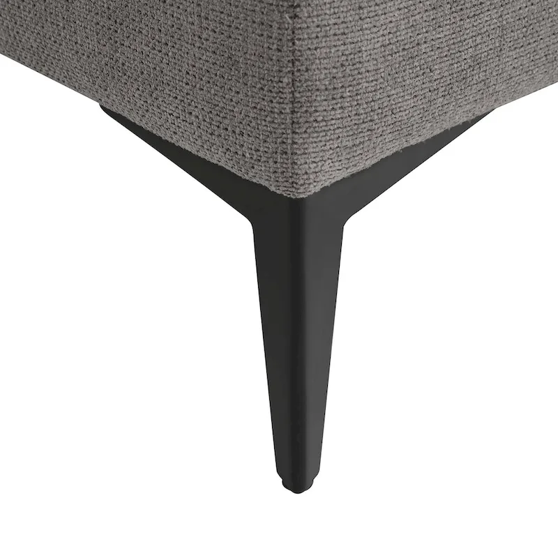 Modular U-shaped Linen Reversible Sofa with a Wooden Side Table Box and Reversible Design