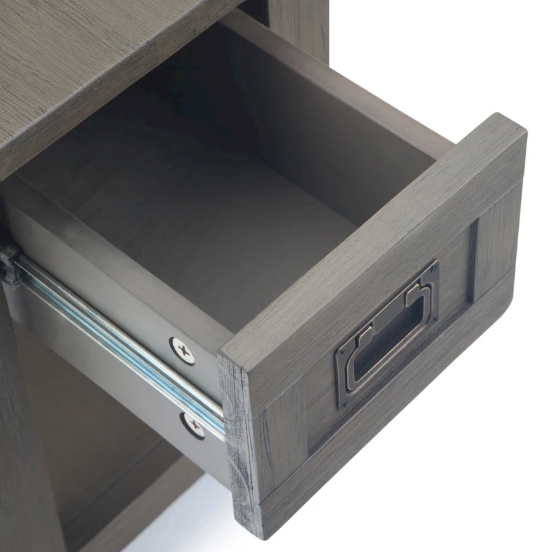 WYNDENHALL Garret SOLID ACACIA WOOD 14 inch Wide Rectangle Rustic Narrow Side Table - 14  W x 24  D x 20  H