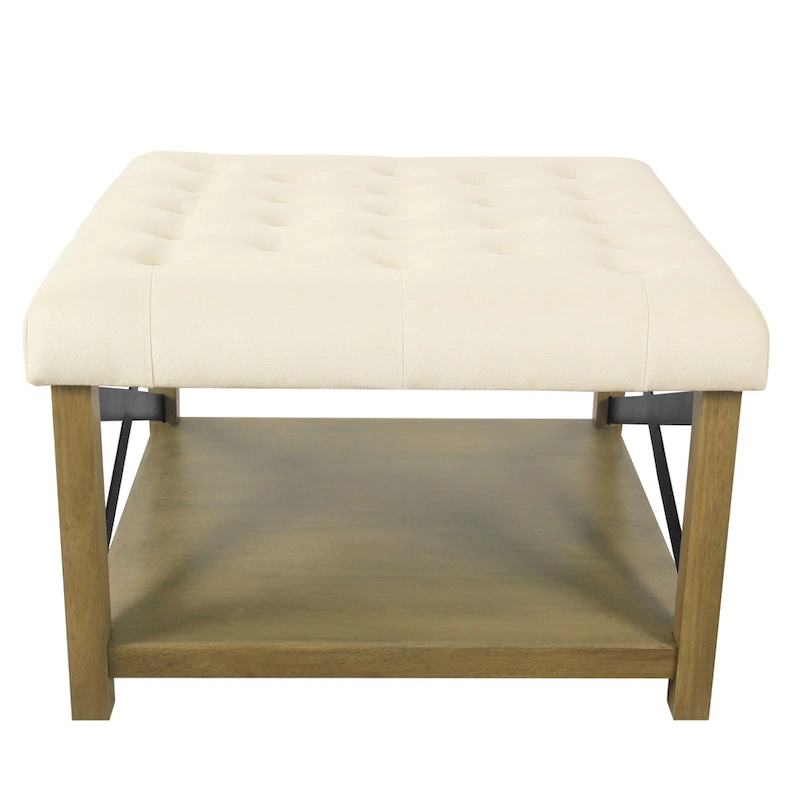 HomePop Tufted Top square cocktail Ottoman