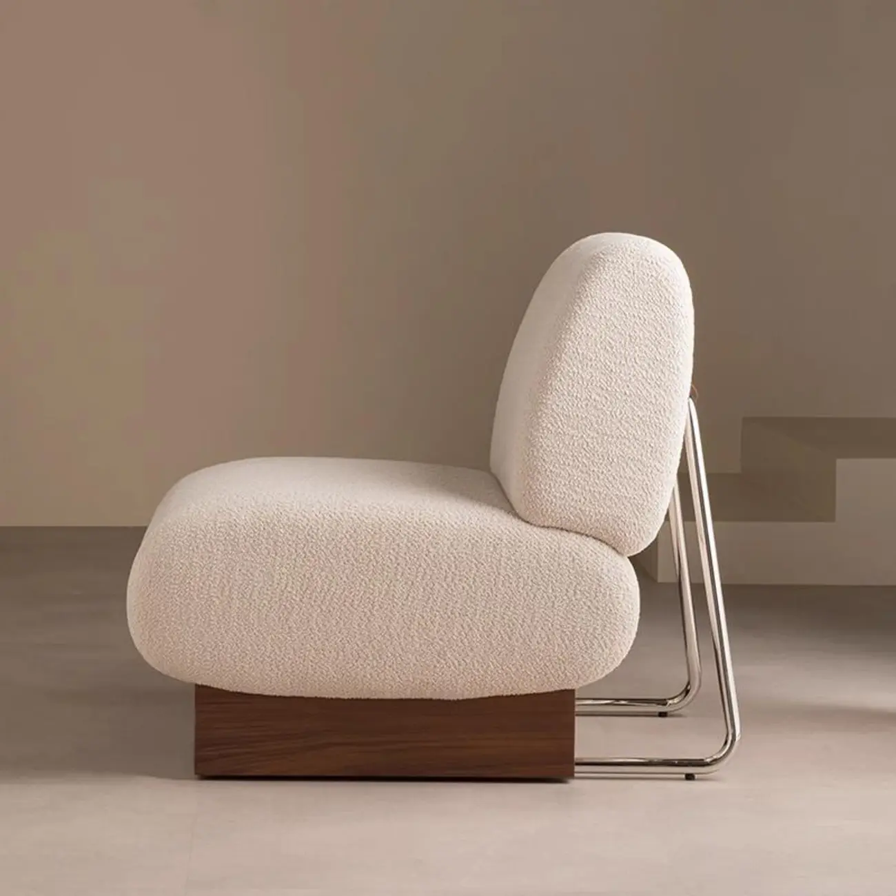 Modern Sherpa Side Chair for Living Room
