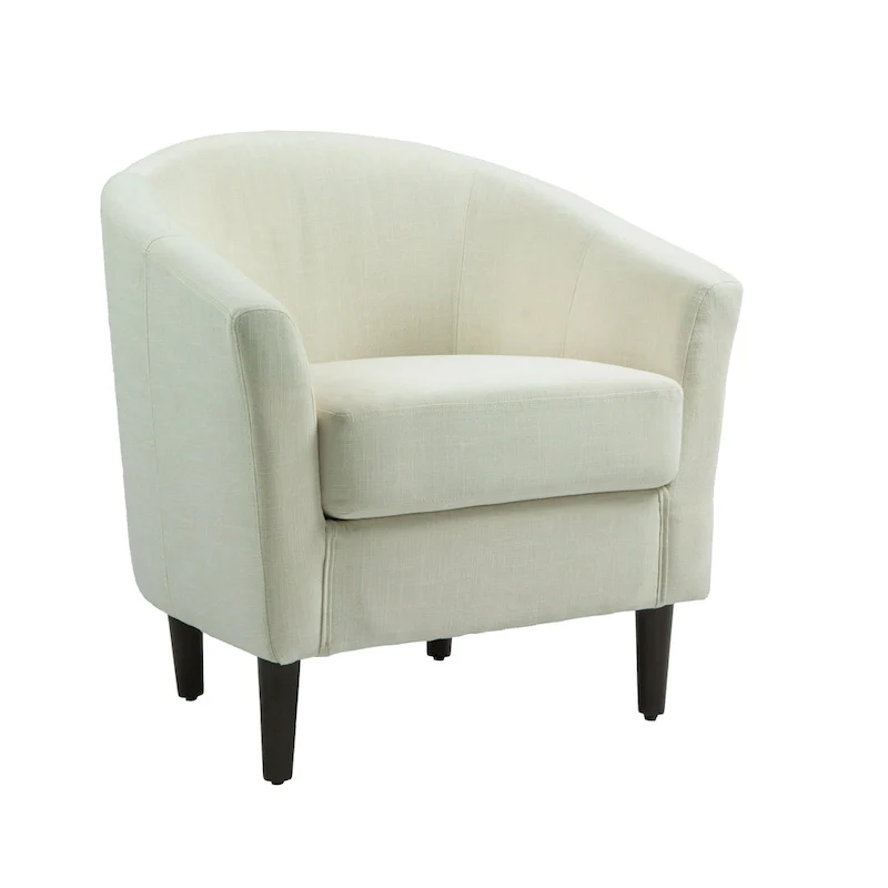 Linen Barrel Accent Chairs - Beige/Blue/Grey/Khaki/Light Grey, Modern Design