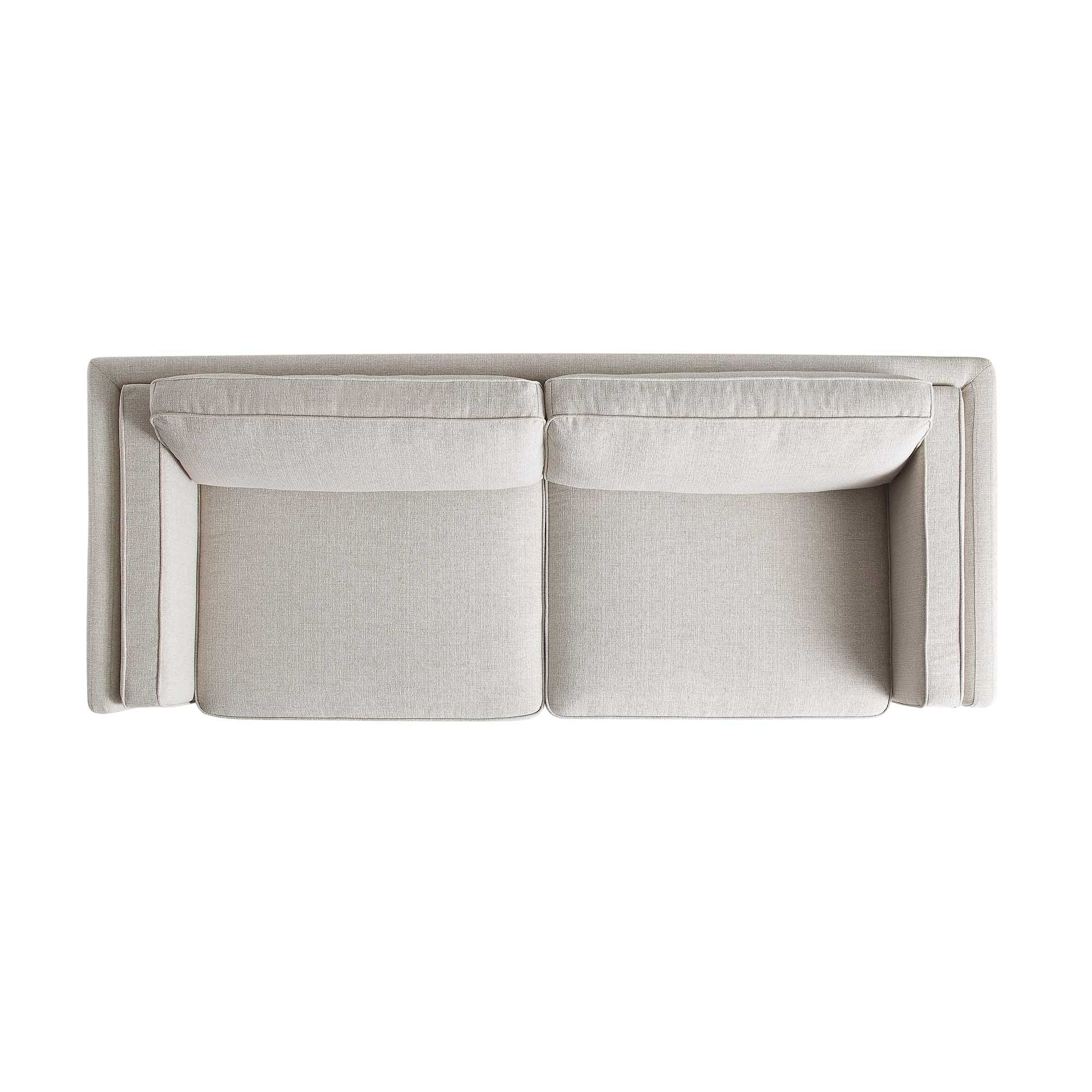 Oatmeal Fabric Sofa, 3-Seater