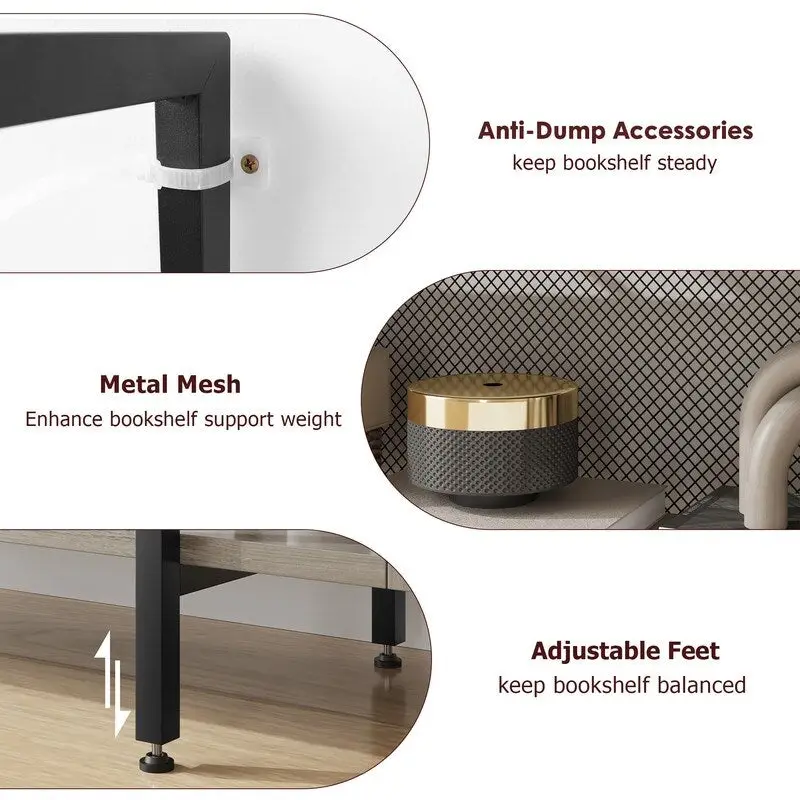 Rectangular open bookshelf - N/A