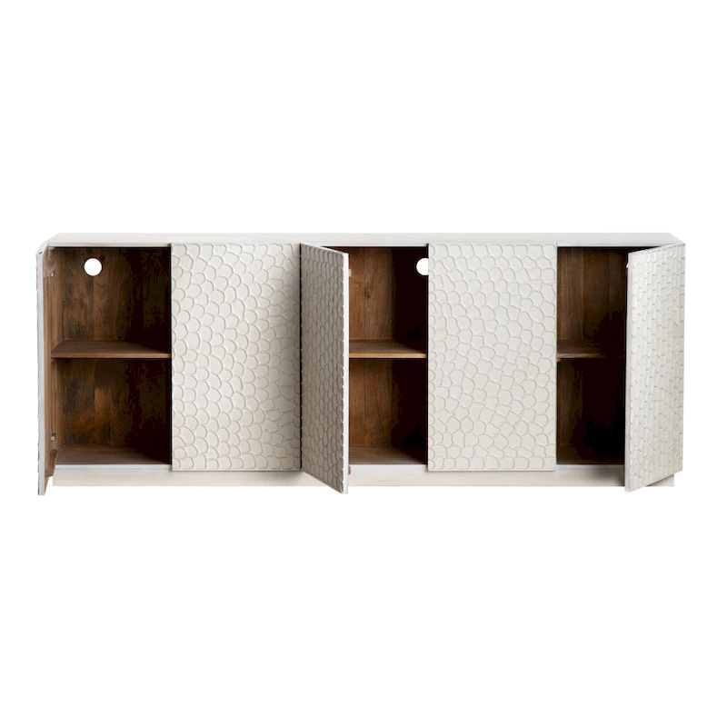 Mango Wood Five-Door Living Room Buffet Sideboard