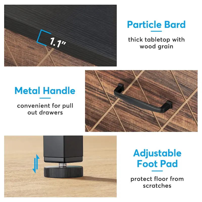 2 Drawer Lateral File Cabinet Printer Stand with Stroage