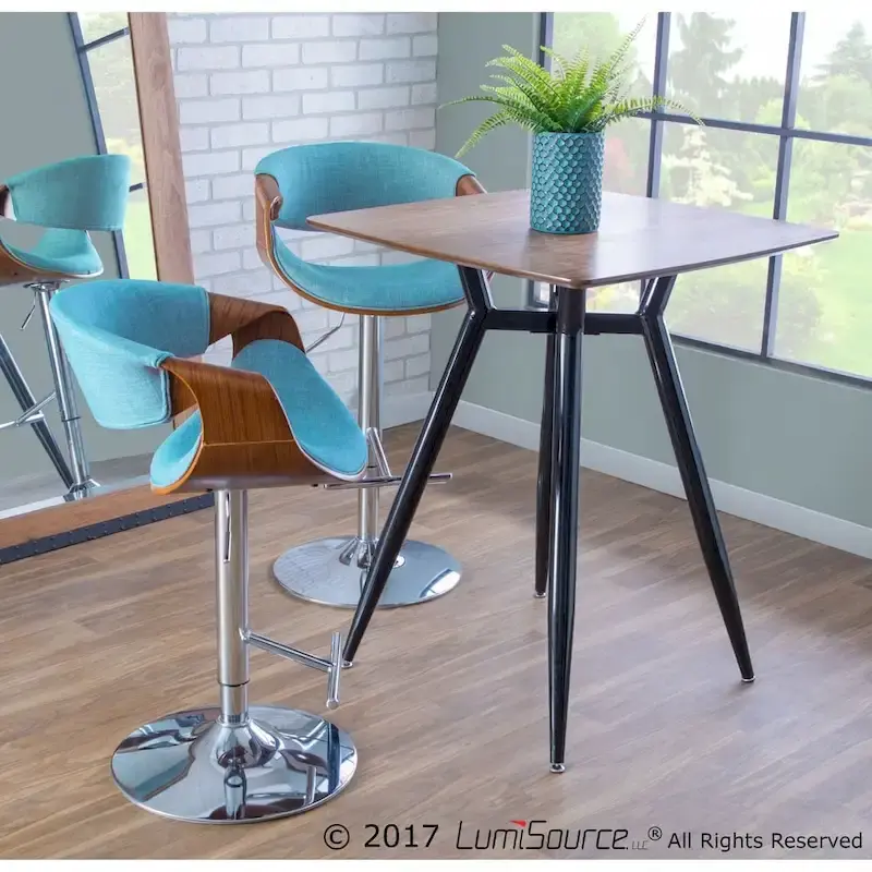 Carson Carrington Sauda Mid-century Modern Walnut WoodAdjustable Bar Stool