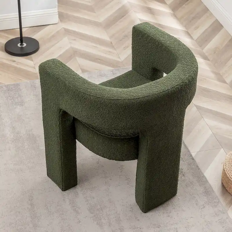 28 Wide Boucle Upholstered Square Armchair
