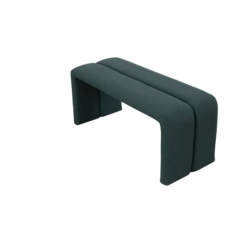 Modern Upholstered Bench Ottoman Set Including Four Benches