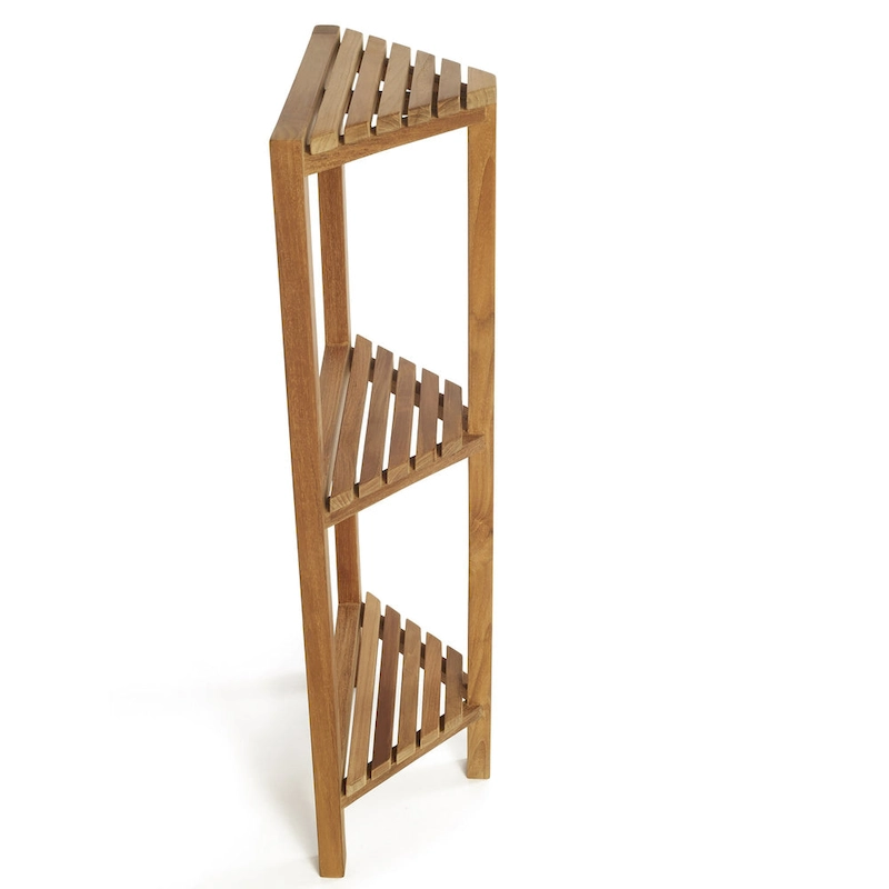 Teak Corner Shelf Fiji 36  (90cm) 3 tiers
