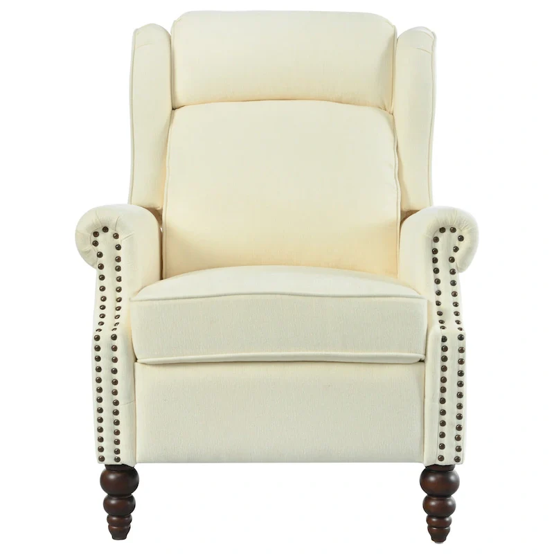 Upholstered Recliner with Wing Back