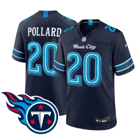 Tennessee Titans Tony Pollard Navy 2026 Rivalries Collection Stitched Limited Jersey