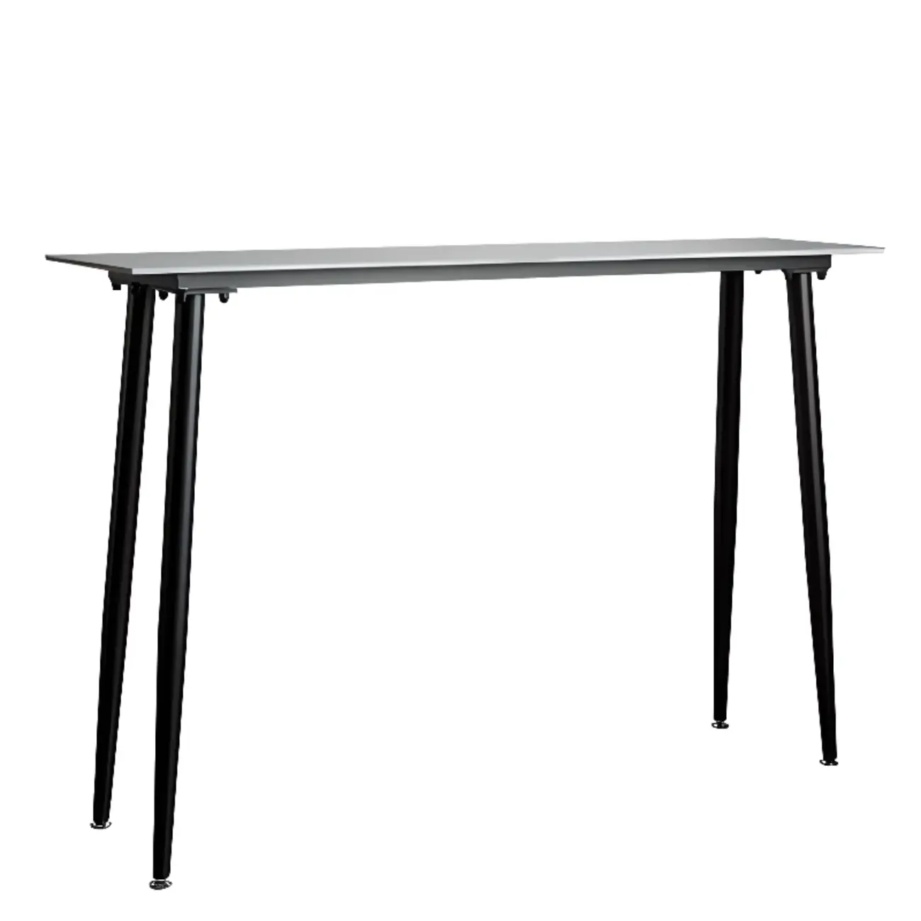 Modern Grey Travertine Top Metal Legs Bar Table for Dining Room