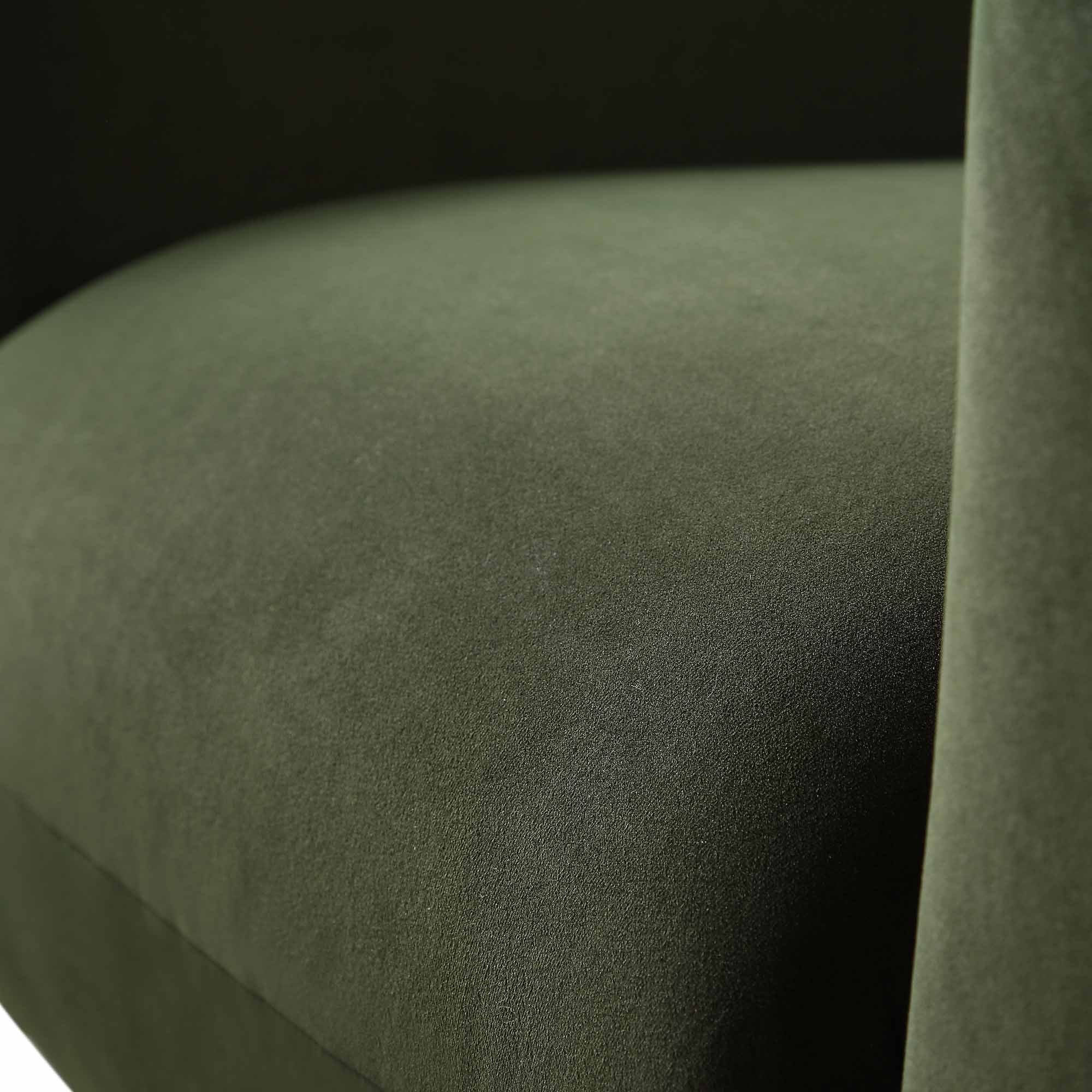 Armchair, Moss Green Velvet