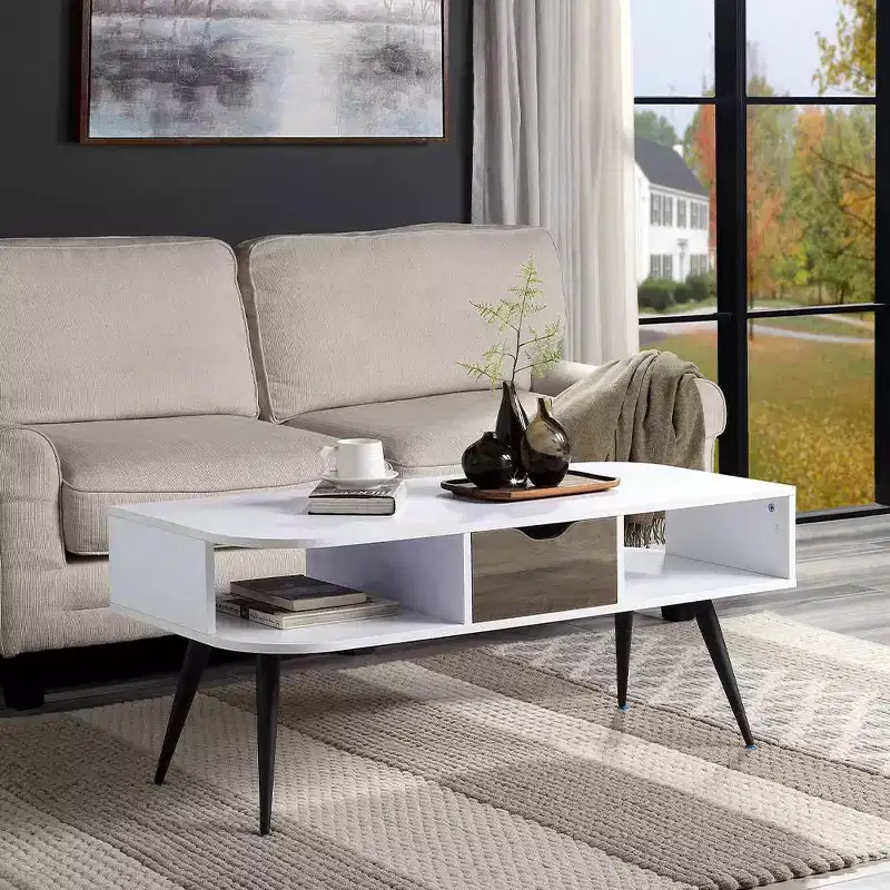 Acme Furniture Halima Coffee Table White/Black Finish