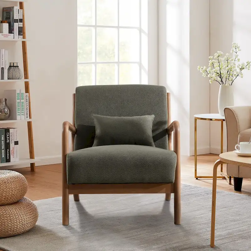 Ebello Modern Solid wood Accent Chair