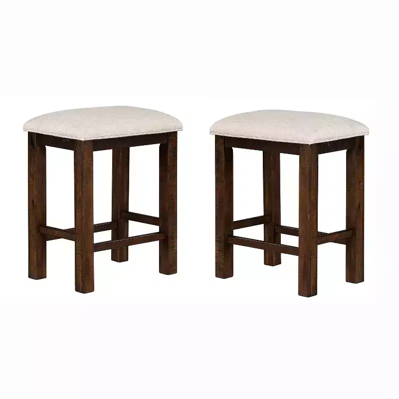 2pk 25" Foret Rustic Counter Height Barstools Rustic Oak - HOMES: Inside + Out