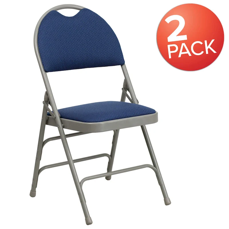 2 Pack Extra Large Ultra-Premium Triple Braced Folding Chair