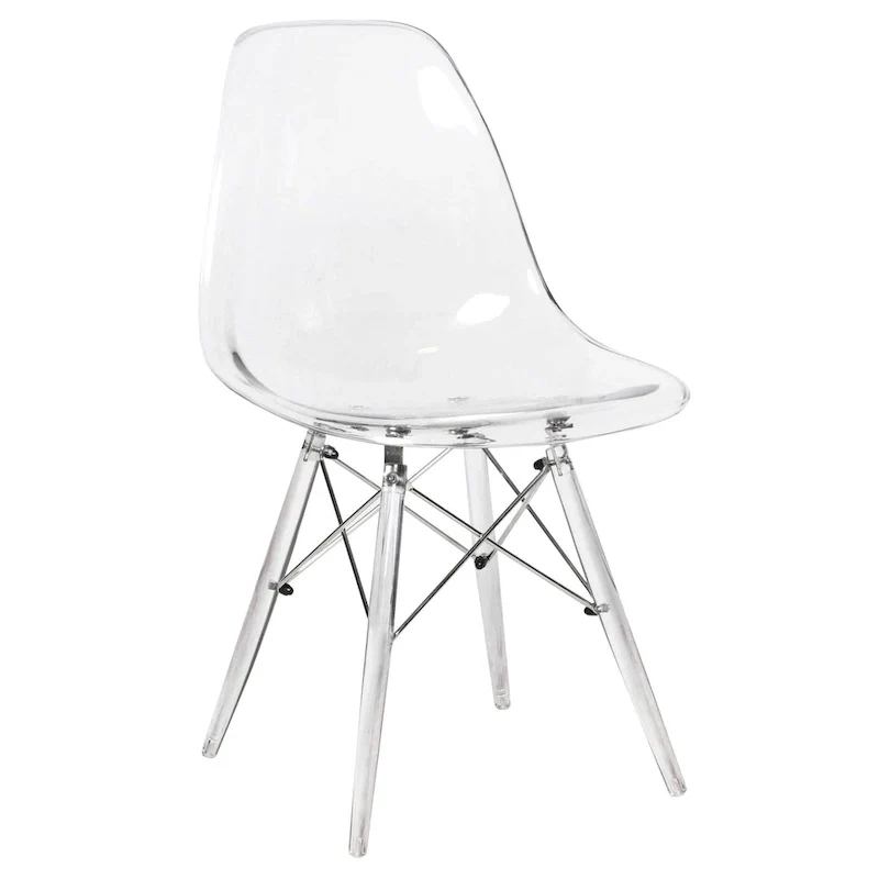 Acrylic Accent Dining Chair with Eiffel Legs