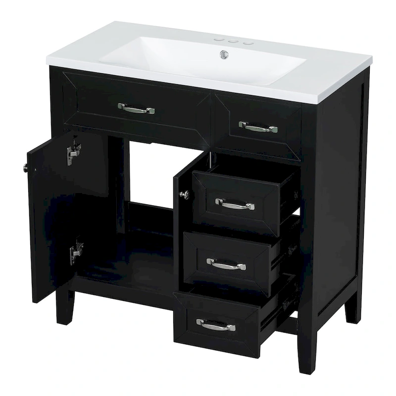 Bathroom Cabinet with Drawers and Sink Combo