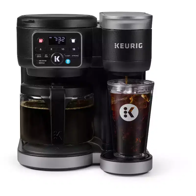 Keurig K-Duo Hot #38; Iced Single-Serve #38; Carafe Coffee Maker Black: Electric Drip Coffee Pot, 72 oz Capacity