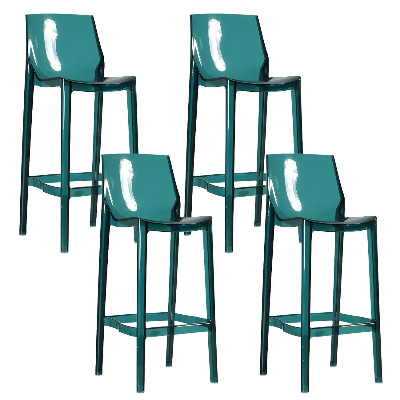 Modern Acrylic Vibrant Durable Colourful Sleek Bar Stool