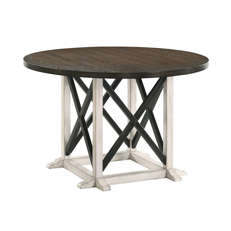 Farmhouse Antique White Rubberwood Dining Table