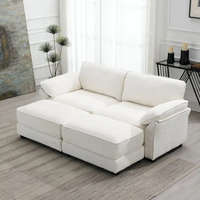 Combination Modular Convertible Sectional Sofa with Ottoman
