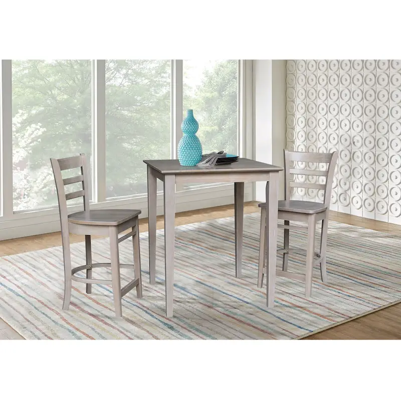 30 x 30 Counter Height Table with 2 Stools - 3 Piece Set