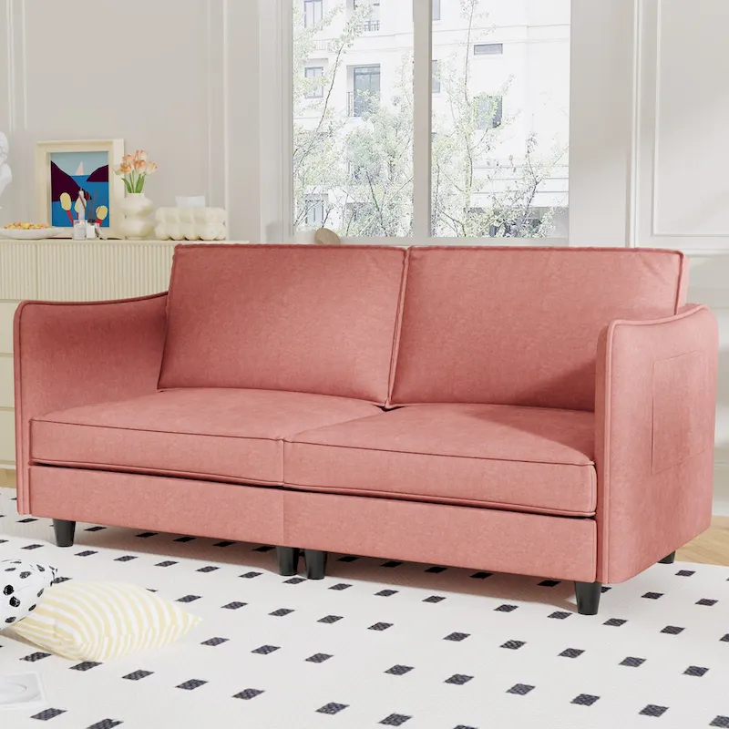 Christopher Knight Home - Hadley 74.27 Loveseat Sofa with Mid-Century Modern Design