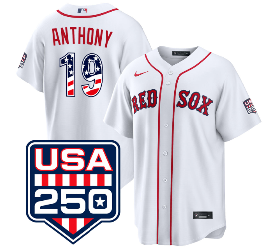 Roman Anthony Boston Red Sox USA 250 Fourth of July Home Jersey