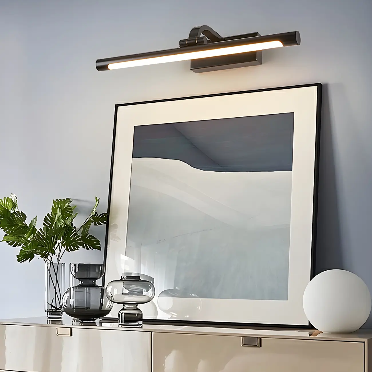 Modern Black Cylinder LED Wall Lamp with Acrylic Shade