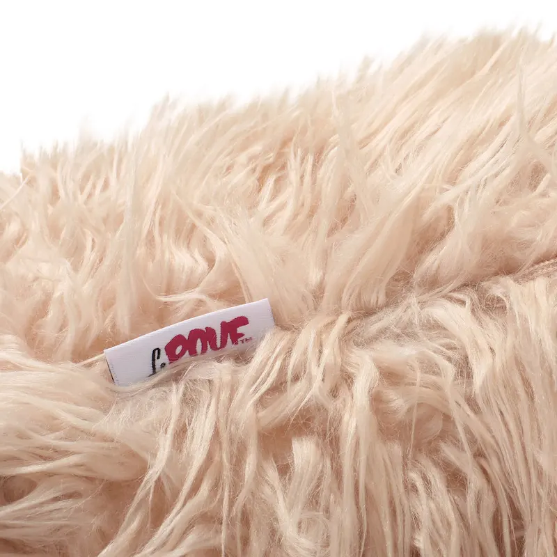 Mosier Modern Glam Faux Fur Bean Bag by Christopher Knight Home