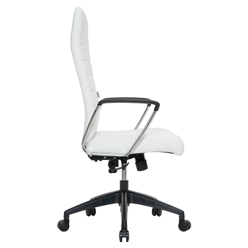 LeisureMod Hilton Modern High Back Leather Conference Office Chair