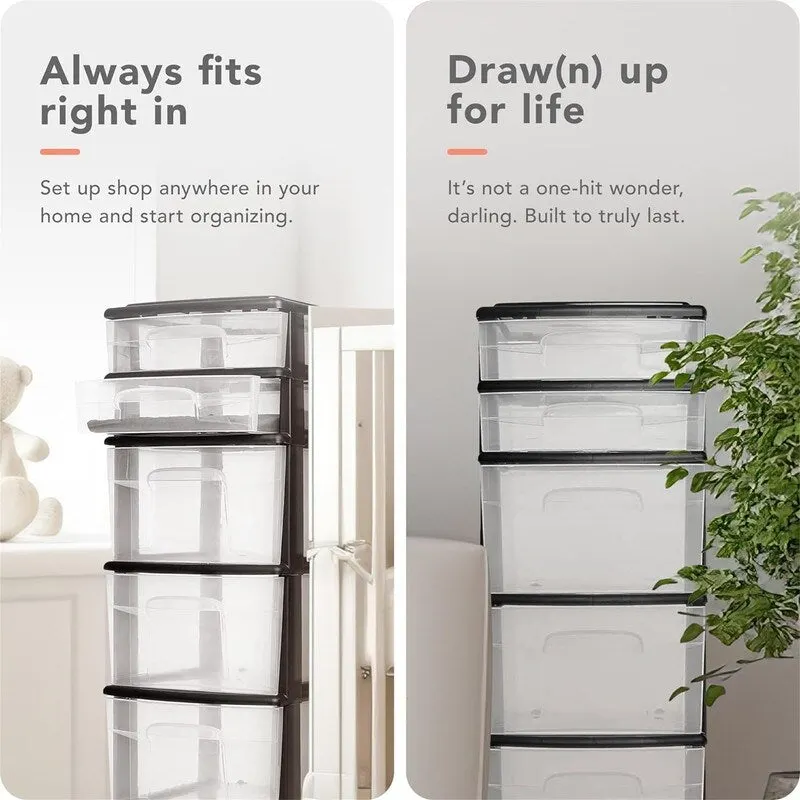 6-Drawer Plastic Home Office Bedroom