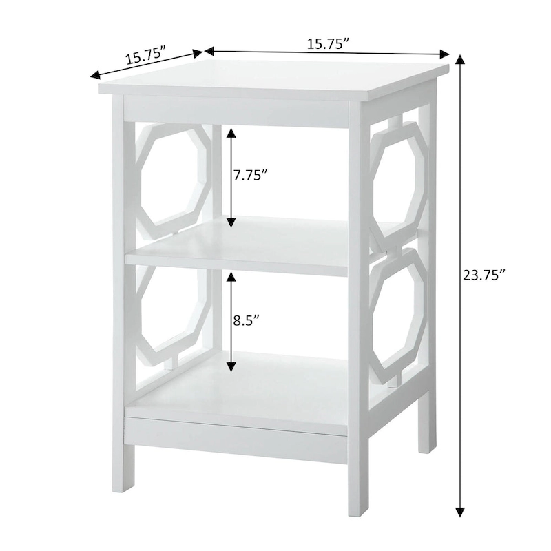 Convenience Concepts Omega End Table with Shelves