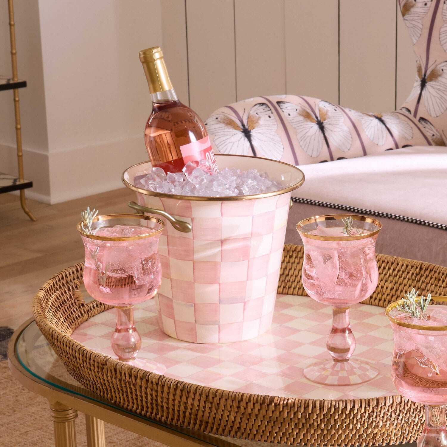 Rosy Check Wine Cooler by MacKenzie-Childs