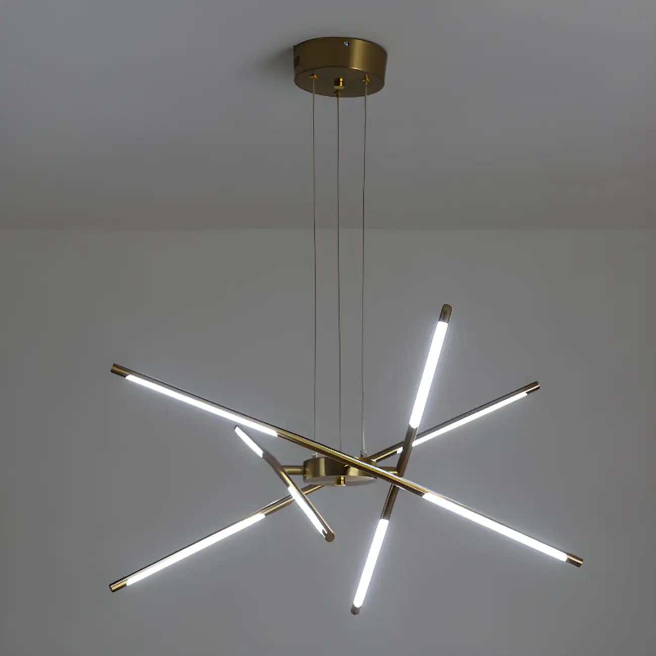 Modern LED Linear Chandelier with Adjustable Height